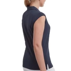 FootJoy Ladies Cap Sleeve Rib Knit Navy -FootJoy P 88464FJLDSCAPSLEEVERIBKNITNAVY 3 L