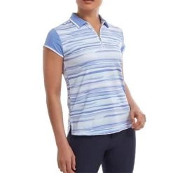 FootJoy Ladies Cap Sleeve Colour Block Lisle Violet -FootJoy P 88467FJLDSCAPSLEEVECOLOURBLOCKLISLEVIOLET 4 L