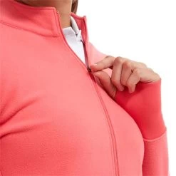 FootJoy Ladies Full-Zip Fleece Midlayer Coral -FootJoy P 88468FOOTJOYMIDLAYERCORALLADIES 3 L
