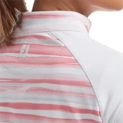FootJoy Ladies Half-Zip Jersey Watercolour Midlayer White -FootJoy P 88470FJLDSHALFZIPJERSEYWCWHITE 2 L