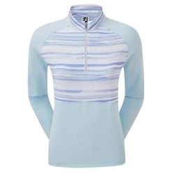FootJoy Ladies Half-Zip Jersey Watercolour Midlayer Sky Blue