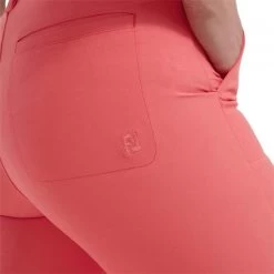 FootJoy Ladies Stretch Cropped Trousers Coral -FootJoy P 88475FJLDSSTRETCHCROPPEDTROUSERSCORAL 4 L