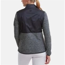 FootJoy Ladies Full-Zip Space Dye Midlayer Navy -FootJoy P 88490FJLADIESFZSPACEMIDLAYERNAVY 4 L
