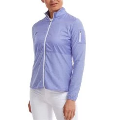 FootJoy Ladies Full-Zip Space Dye Midlayer Violet -FootJoy P 88491FJLADIESFZSPACEMIDLAYERVIOLET 3 L