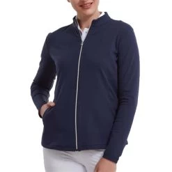 FootJoy Ladies Full-Zip Performance Midlayer Navy -FootJoy P 88503FJLDSFZPERFMIDLAYERNAVY 3 L