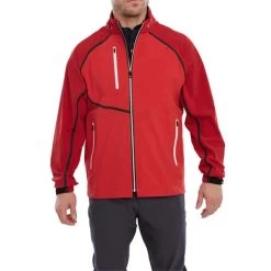 FootJoy Gents Hydro Tour Waterproof Jacket Red Tonal -FootJoy P 88800FOOTJOYJACKETREDTONALGENTS 2 L