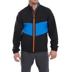 FootJoy Gents HydroLite Waterproof Jacket Black - Sapphire - Orange -FootJoy P 88801FOOTJOYJACKETBLACKSAPPHIREORANGEGENTS 2 L