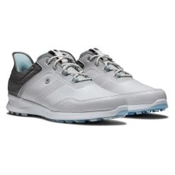 FootJoy Ladies FJ Stratos Shoes White - Grey - Ice Blue 11 FootJoy Ladies FJ Stratos Shoes White - Grey - Ice Blue -FootJoy P 90119FOOTJOYSHOESWHITEGREYBLUELADIES 5 L