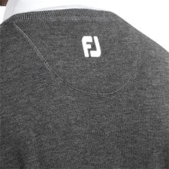 FootJoy Gents Wool Blend V-Neck Pullover Heather Charcoal -FootJoy P 90131FOOTJOYPULLOVERHEATHERCHARCOALGENTS 4 L