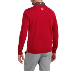 FootJoy Gents Wool Blend V-Neck Pullover Red -FootJoy P 90132FOOTJOYPULLOVERREDGENTS 3 L