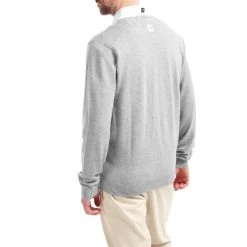 FootJoy Gents Wool Blend V-Neck Pullover Heather Grey -FootJoy P 90136FOOTJOYPULLOVERHEATHERGREYGENTS 3 L