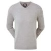 FootJoy Gents Wool Blend V-Neck Pullover Heather Grey
