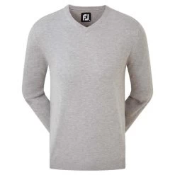 FootJoy Gents Wool Blend V-Neck Pullover Heather Grey