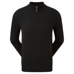 FootJoy Gents Wool Blend ½ Zip Pullover Black
