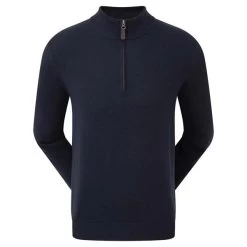 FootJoy Gents Wool Blend ½ Zip Pullover Navy