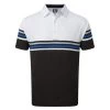 FootJoy Gents Colour Block Pique Shirt White - Black