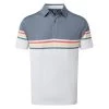 FootJoy Gents Stretch Pique Colour Block Polo Shirt Slate