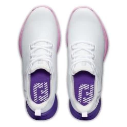 FootJoy Ladies FJ Fuel Sport Shoes White - Purple - Pink -FootJoy P 90547FOOTJOYSHOESWHITEPURPLEPINKLADIES 3 L