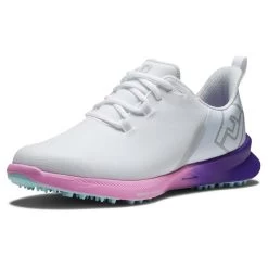 FootJoy Ladies FJ Fuel Sport Shoes White - Purple - Pink -FootJoy P 90547FOOTJOYSHOESWHITEPURPLEPINKLADIES 4 L