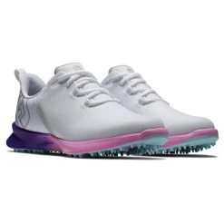 FootJoy Ladies FJ Fuel Sport Shoes White - Purple - Pink -FootJoy P 90547FOOTJOYSHOESWHITEPURPLEPINKLADIES 5 L