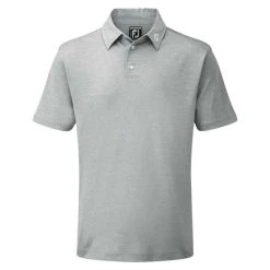 FootJoy Gents Solid Pique Shirt Heather Grey