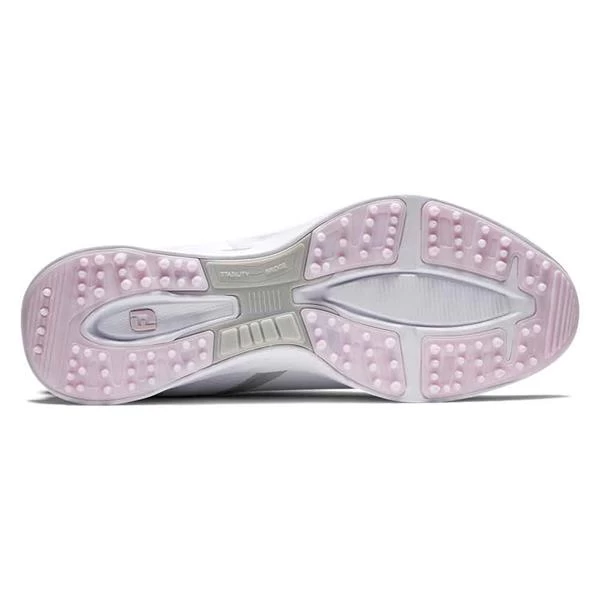 FootJoy Ladies FJ Fuel Spikeless Shoes White - Pink - BOA 2 FootJoy Ladies FJ Fuel Spikeless Shoes White - Pink - BOA - Image 2