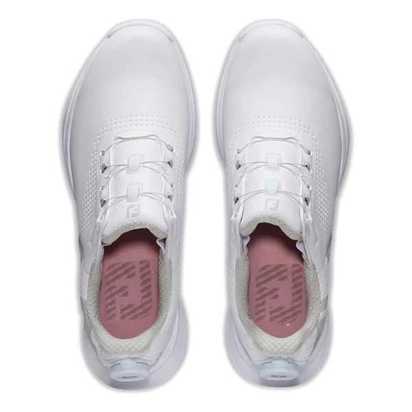 FootJoy Ladies FJ Fuel Spikeless Shoes White - Pink - BOA 4 FootJoy Ladies FJ Fuel Spikeless Shoes White - Pink - BOA - Image 4