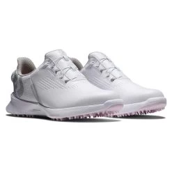 FootJoy Ladies FJ Fuel Spikeless Shoes White - Pink - BOA 11 FootJoy Ladies FJ Fuel Spikeless Shoes White - Pink - BOA -FootJoy P 92370FOOTJOYSHOESWHITREPINKBOALADIES 5 L