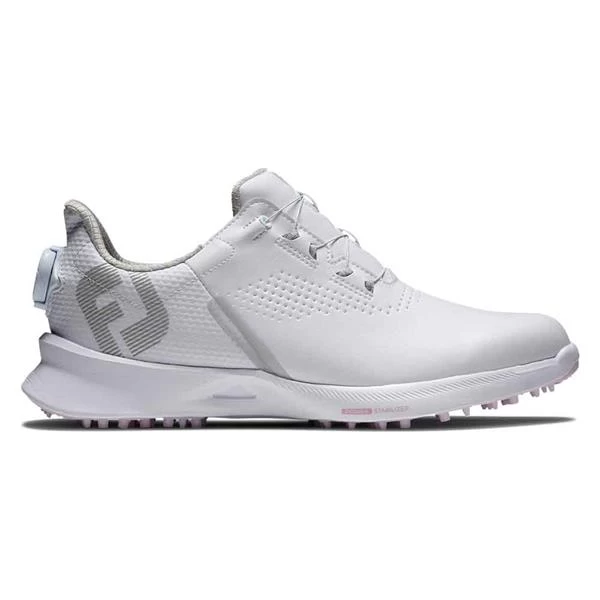 FootJoy Ladies FJ Fuel Spikeless Shoes White - Pink - BOA 1 FootJoy Ladies FJ Fuel Spikeless Shoes White - Pink - BOA