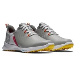FootJoy Ladies Fuel Shoes Grey - Yellow - Pink -FootJoy P 92372FJLADIESFUELSHOESGREYYELLOWPINK 3 L