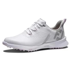 FootJoy Ladies FJ Fuel Spikeless Shoes White - Pink -FootJoy P 92373FOOTJOYSHOESWHITEPINKLADIES 4 L