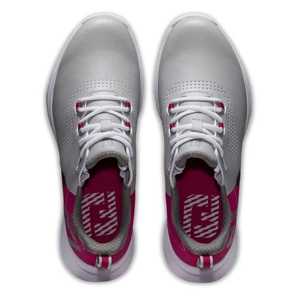 FootJoy Ladies FJ Fuel Spikeless Shoes Grey - Berry 4 FootJoy Ladies FJ Fuel Spikeless Shoes Grey - Berry - Image 4