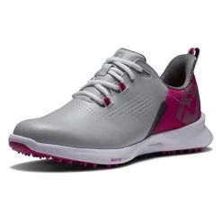 FootJoy Ladies FJ Fuel Spikeless Shoes Grey - Berry 10 FootJoy Ladies FJ Fuel Spikeless Shoes Grey - Berry -FootJoy P 92599FOOTJOYSHOESGREYBERRYLADIES 4 L