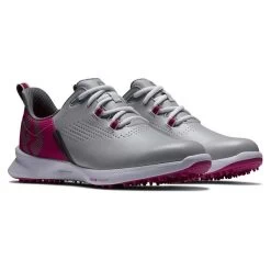 FootJoy Ladies FJ Fuel Spikeless Shoes Grey - Berry 11 FootJoy Ladies FJ Fuel Spikeless Shoes Grey - Berry -FootJoy P 92599FOOTJOYSHOESGREYBERRYLADIES 5 L