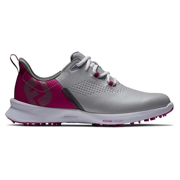 FootJoy Ladies FJ Fuel Spikeless Shoes Grey - Berry 1 FootJoy Ladies FJ Fuel Spikeless Shoes Grey - Berry