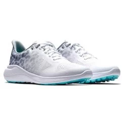 FootJoy Ladies Flex Athletic Shoes White - Grey -FootJoy P 95767FOOTJOYSHOESWHITEGREYLADIES 5 L