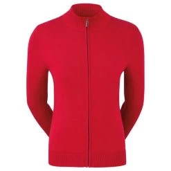 FootJoy Ladies Full Zip Lined Pullover Red