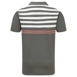 FootJoy Junior Pique Engineered Stripes Top Green - White -FootJoy P 96077FOOTJOYTOPGREENWHITEJUNIOR 1 L