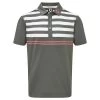 FootJoy Junior Pique Engineered Stripes Top Green - White