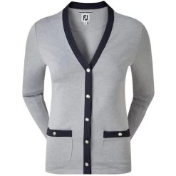 FootJoy W Jersey Fleece Cardigan Heather - Navy