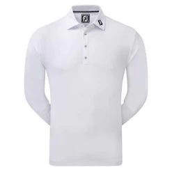 FootJoy Gents Long Sleeve Thermocool Self Collar Top White