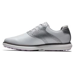 FootJoy Ladies FJ Traditions Spikeless Shoes White - Silver - Purple 8 FootJoy Ladies FJ Traditions Spikeless Shoes White - Silver - Purple -FootJoy P 97990FOOTJOYSHOESWHITESILVERPURPLELADIES 2 L