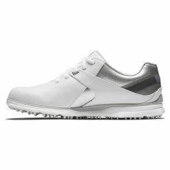 FootJoy Ladies Pro SL Shoes White - Silver -FootJoy P 98114FOOTJOYSHOESWHITESILVERLADIES 2 L