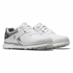 FootJoy Ladies Pro SL Shoes White - Silver -FootJoy P 98114FOOTJOYSHOESWHITESILVERLADIES 3 L