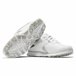 FootJoy Ladies Pro SL Shoes White - Silver -FootJoy P 98114FOOTJOYSHOESWHITESILVERLADIES 4 L