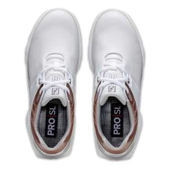 FootJoy Ladies Pro SL Shoes White - Rose Gold -FootJoy P 98140FOOTJOYSHOESWHITEROSEGOLDLADIES 3 L