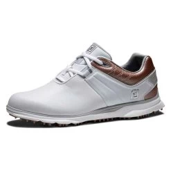 FootJoy Ladies Pro SL Shoes White - Rose Gold -FootJoy P 98140FOOTJOYSHOESWHITEROSEGOLDLADIES 4 L