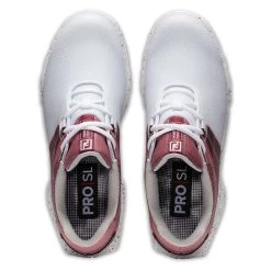 FootJoy Ladies Pro SL Sport Shoes White Black Burgundy -FootJoy P 98163FOOTJOYSHOESWHITEBLACKBURGUNDYLADIES 3 L
