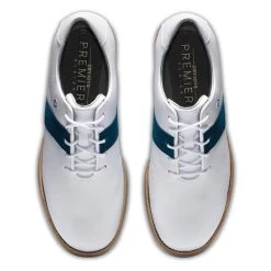 FootJoy Ladies Premiere Shoes White - Blue -FootJoy P 99020FJWPREMSHOEMEDFITWHITEBLUE 4 L