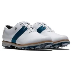 FootJoy Ladies Premiere Shoes White - Blue -FootJoy P 99020FJWPREMSHOEMEDFITWHITEBLUE 5 L